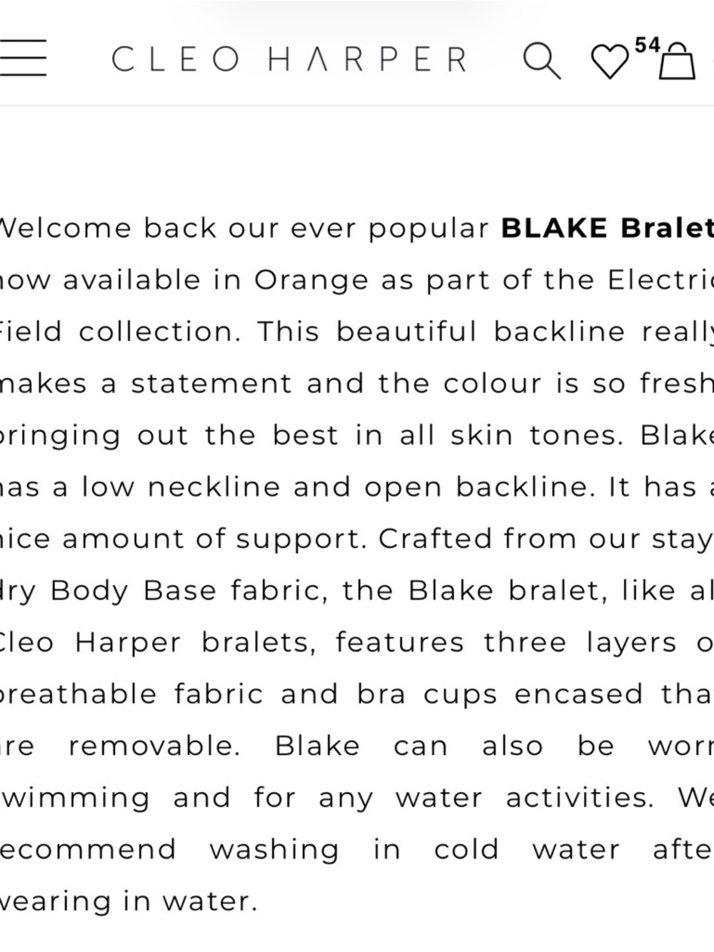 Cleo Harper Blake Bralet / Sports Bra - Picture 4 of 8